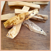 baton palo santo pyrogravé